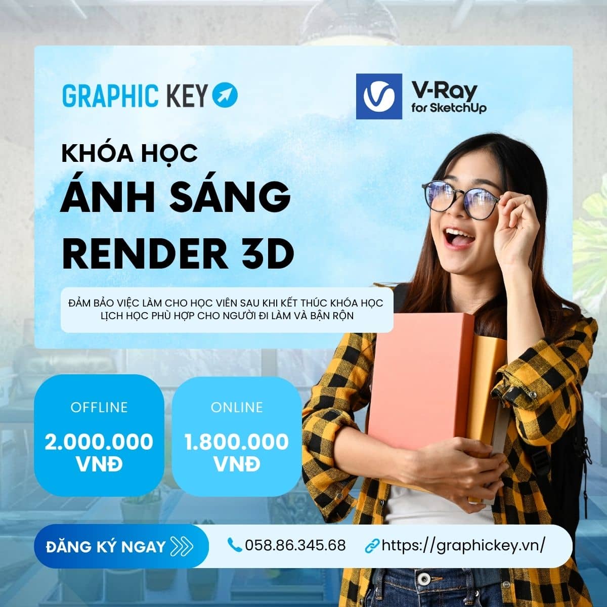 Khóa học ánh sáng render 3D | Graphickey