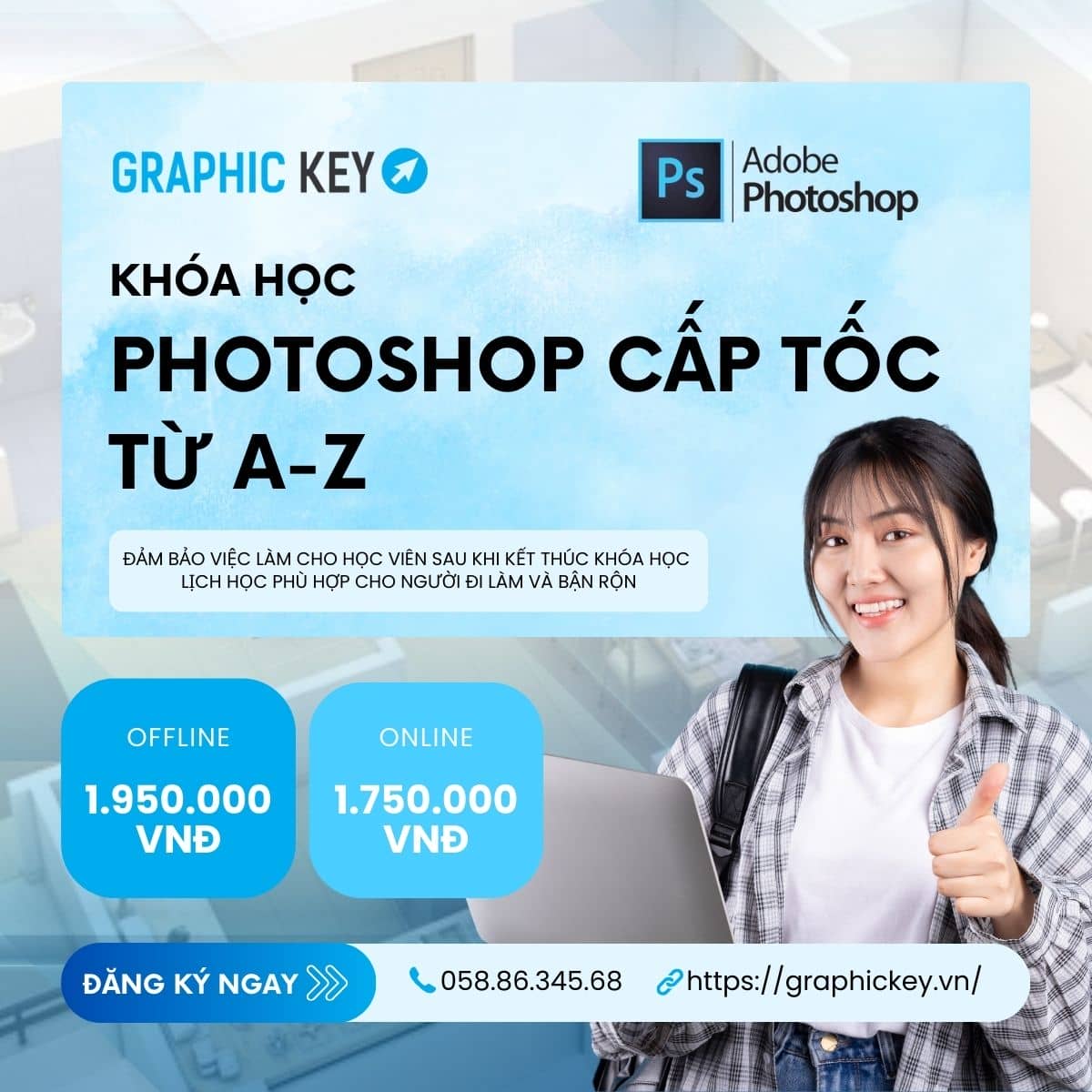 Học Photoshop từ A-Z cấp tốc cho người mới | Graphickey