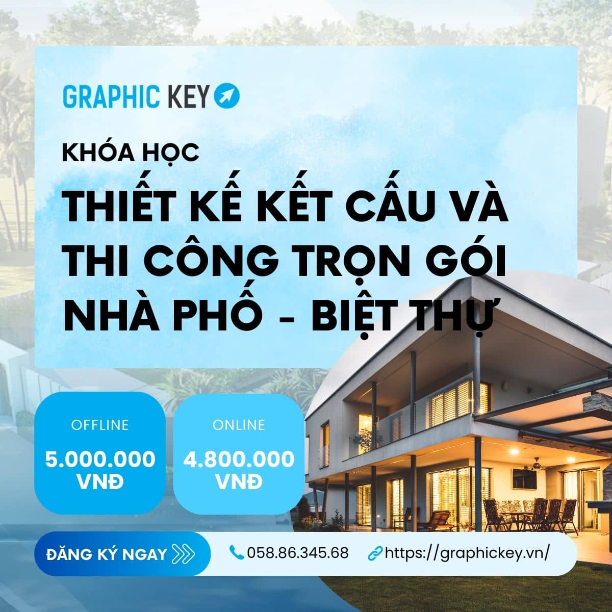 Thiết kế kết cấu và thi công trọn gói nhà phố - biệt thự | Graphickey