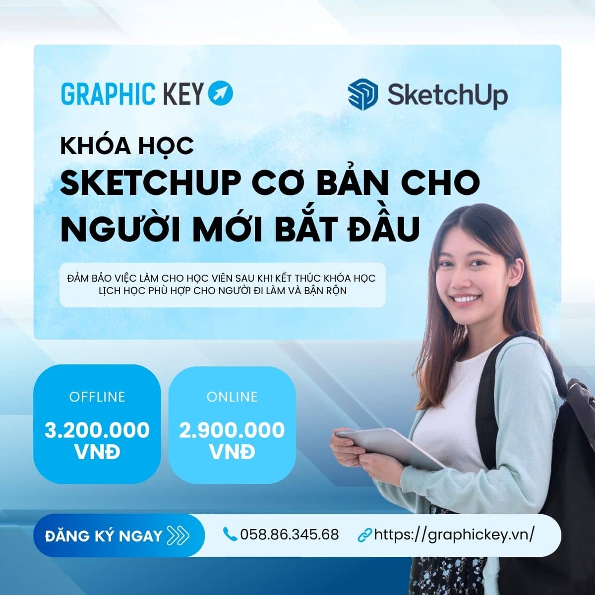 Khóa học Sketchup cơ bản cho người mới bắt đầu | Graphickey