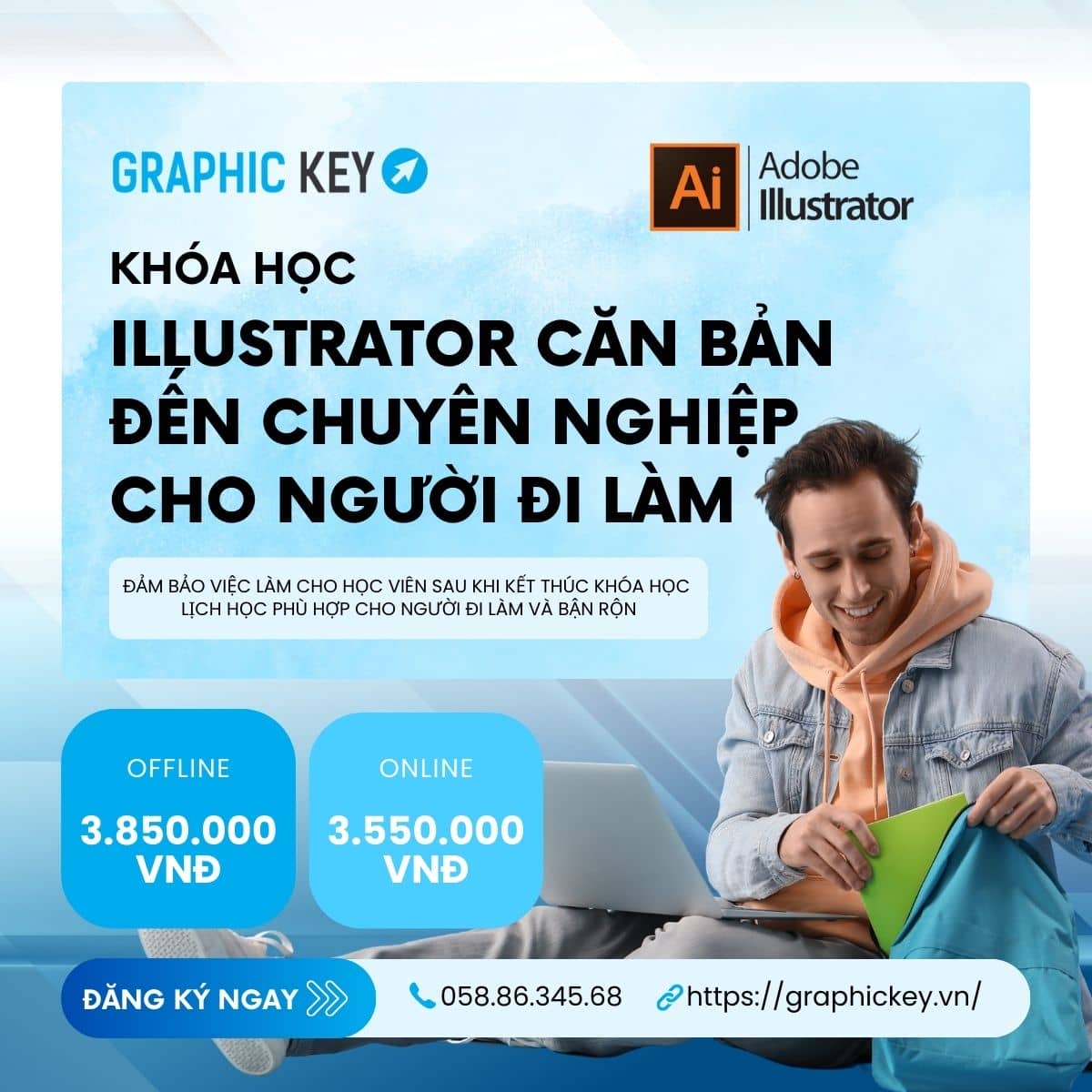 Khóa học Illustrator căn bản đến chuyên nghiệp cho người đi làm | Graphickey