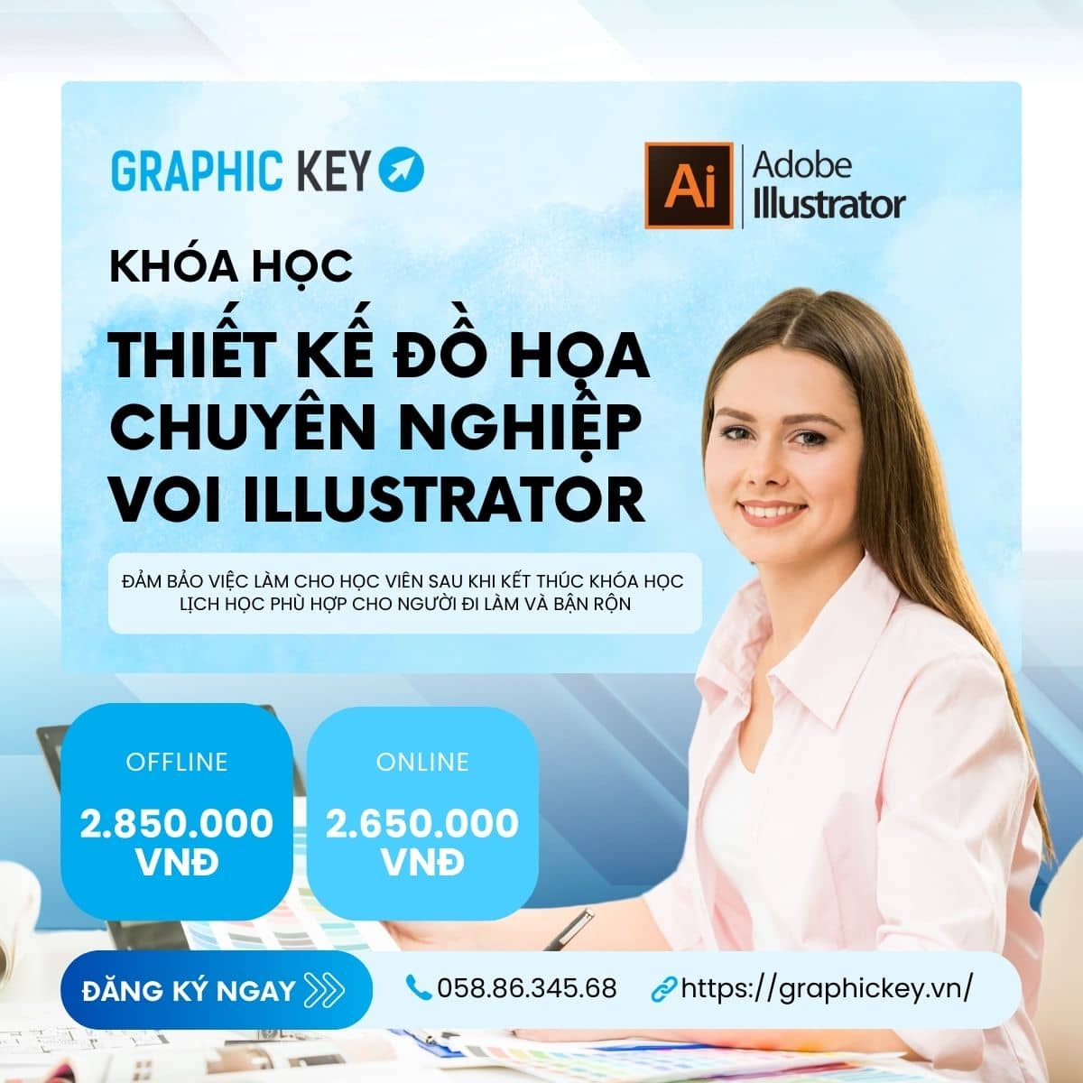 Khóa học thiết kế đồ họa chuyên nghiệp với Illustrator | Graphickey
