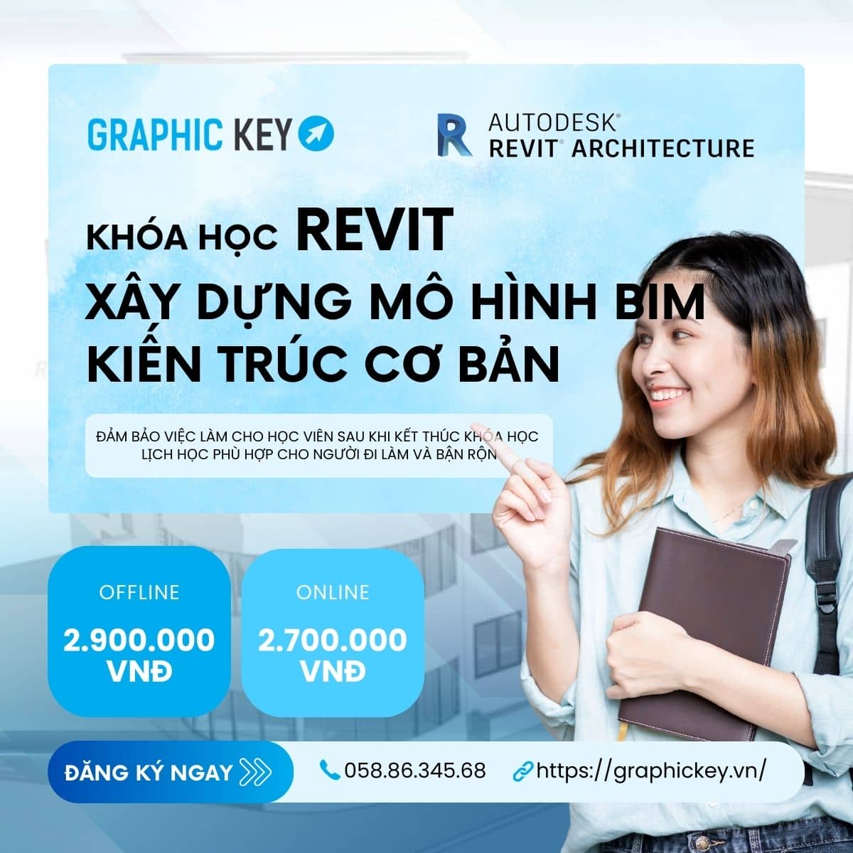 Khóa học Revit xây dựng mô hình BIM kiến trúc cơ bản | Graphickey