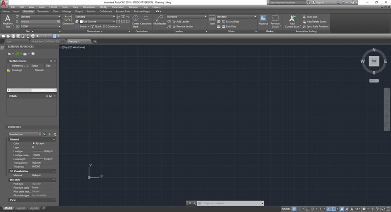 giao diện autocad