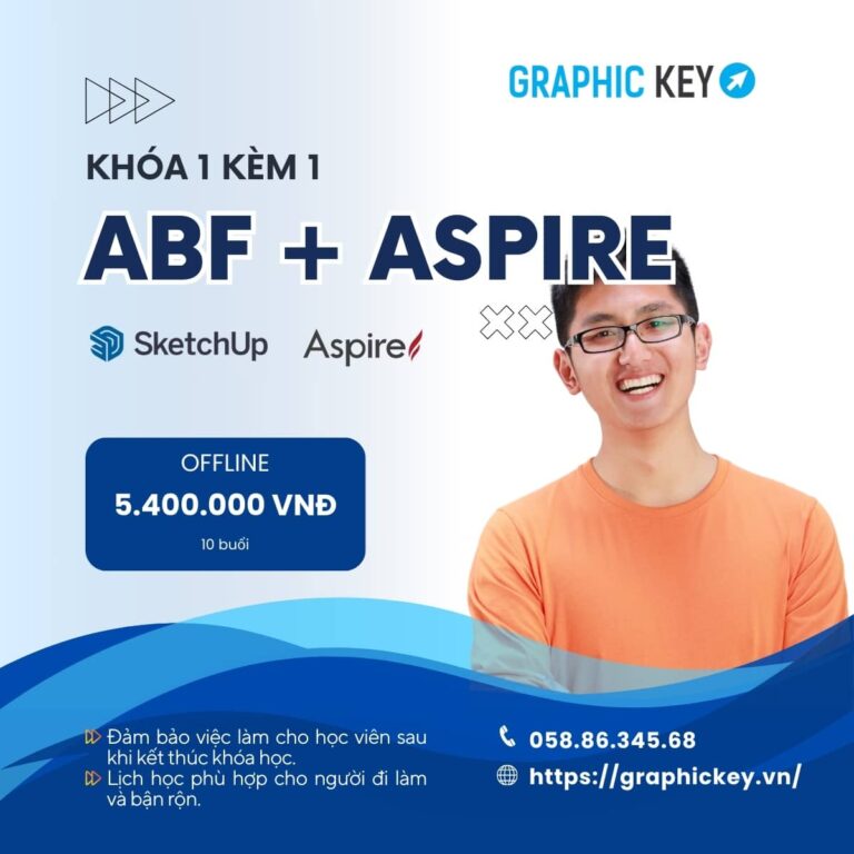 Khóa 1 Kèm 1 ABF ASPIRE xuất File CNC | Graphic Key