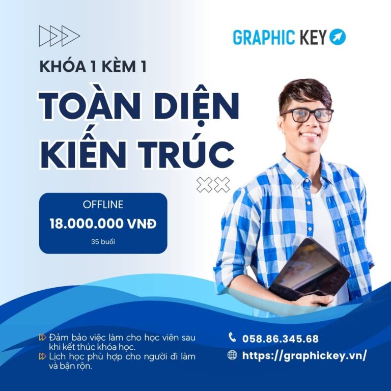 Khóa 1 Kèm 1 Thiết Kế Kiến Trúc | Graphic Key
