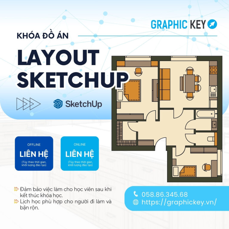 Khóa Đồ Án Layout Sketchup | Graphic Key