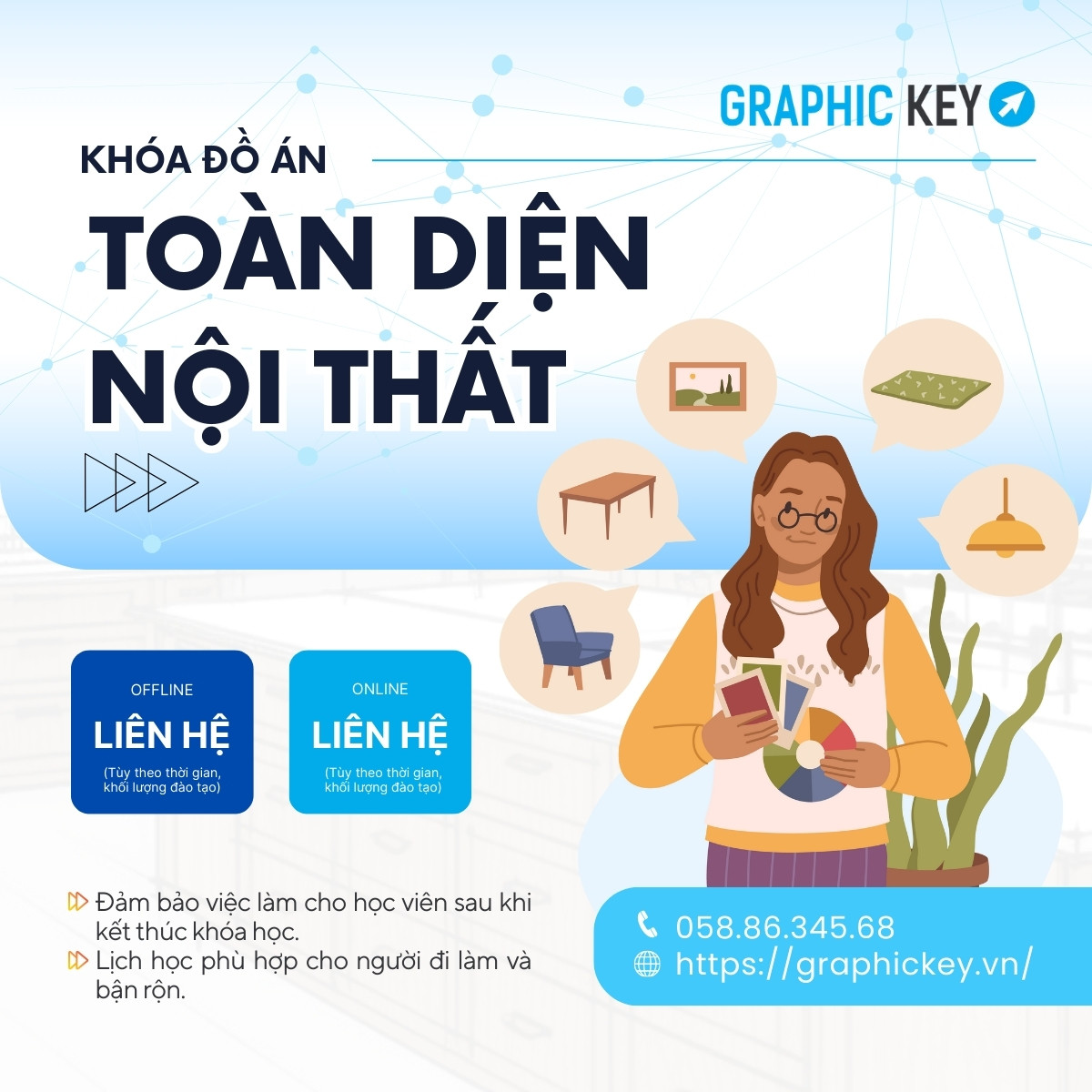 Khóa Đồ Án Toàn Diện Nội Thất | Graphic Key