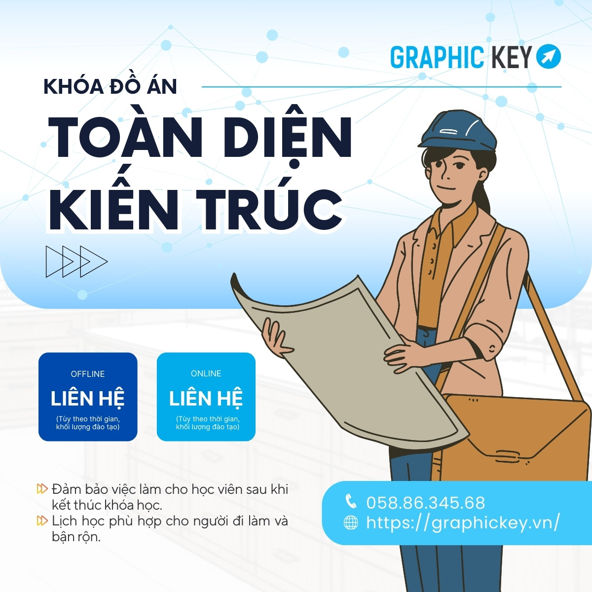 Khóa Đồ Án Toàn Diện Kiến Trúc | Graphic Key