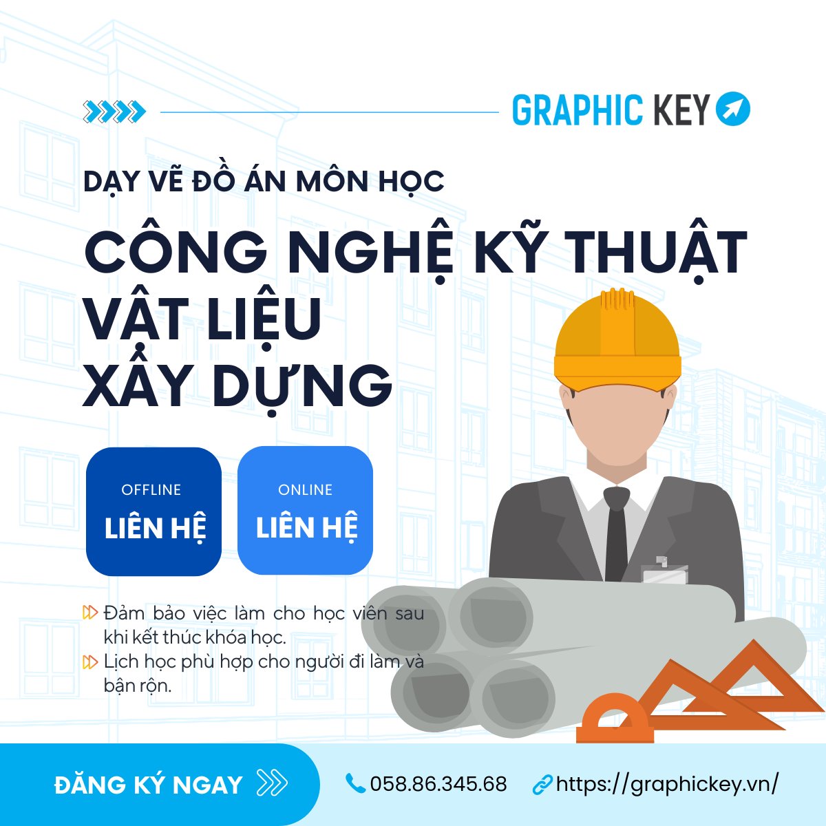 Dạy vẽ đồ án môn Công nghệ kỹ thuật vật liệu xây dựng