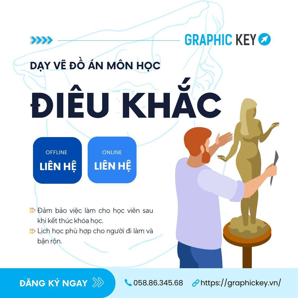 Dạy Vẽ Đồ Án Môn Điêu Khắc | Graphic Key