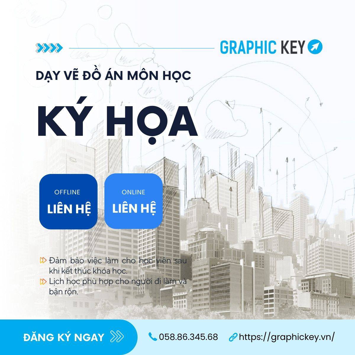 Dạy Vẽ Đồ Án Môn Ký Họa | Graphic Key