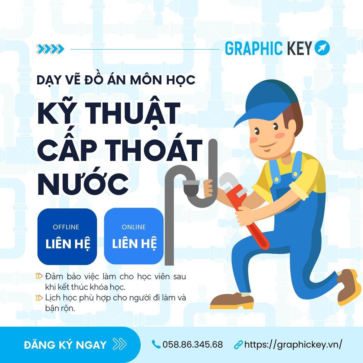 Dạy Vẽ Đồ Án Môn Kỹ Thuật Cấp Thoát Nước | Graphic Key