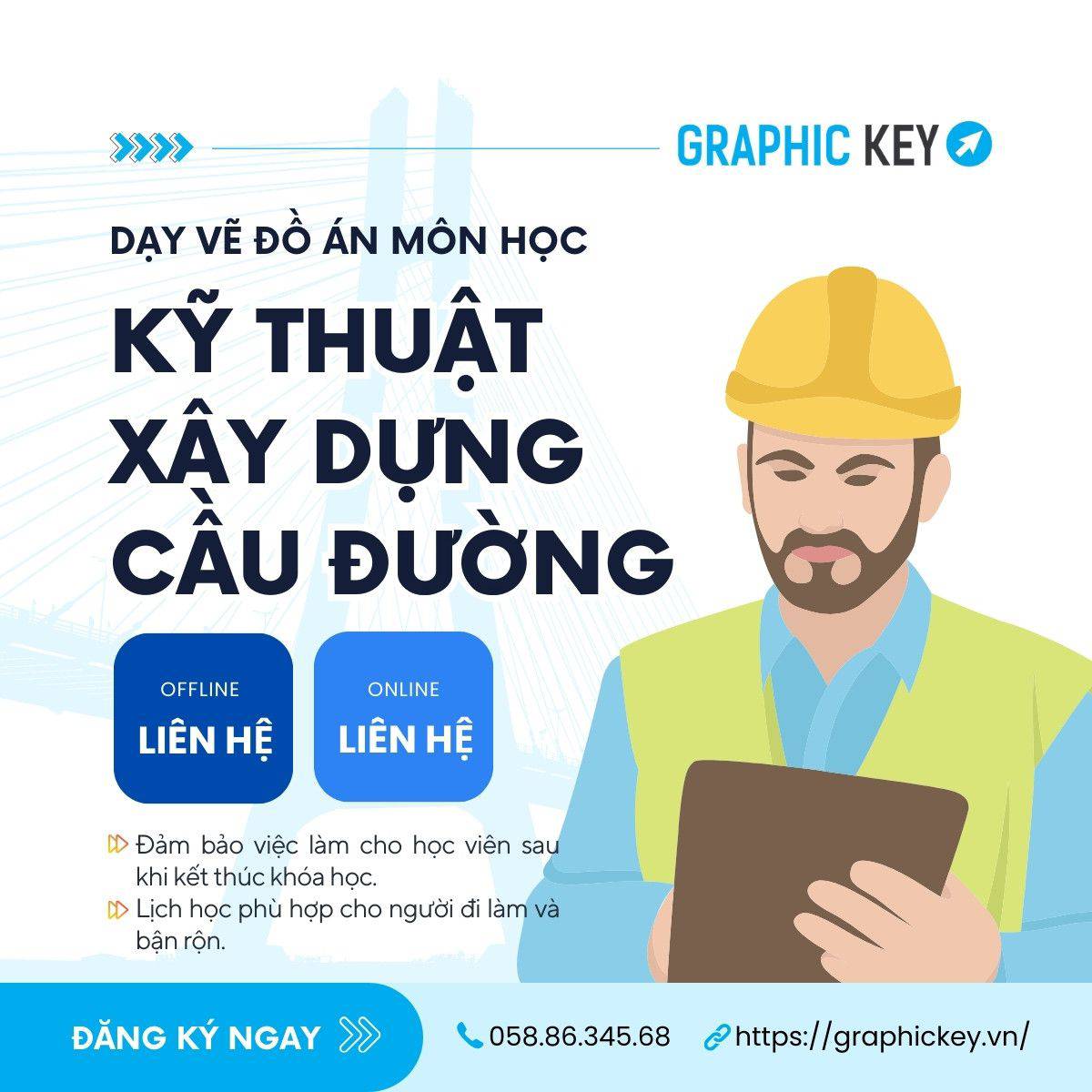 Dạy Vẽ Đồ Án Môn Kỹ Thuật Xây Dựng Cầu Đường | Graphic Key