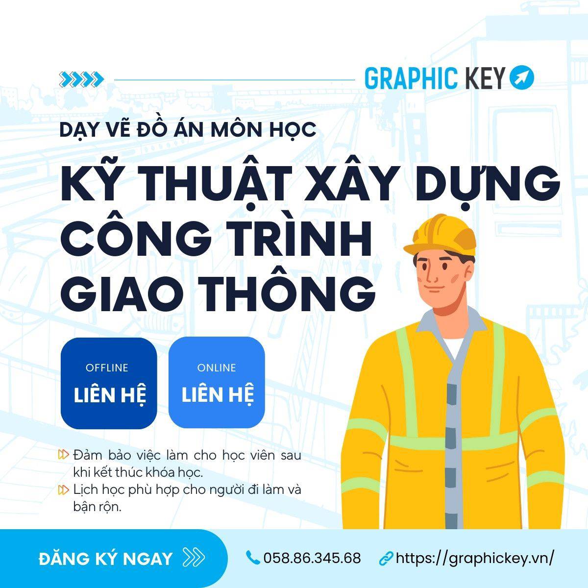 Dạy Vẽ Đồ Án Môn Kỹ Thuật Xây Dựng Công Trình Giao Thông | Graphic Key