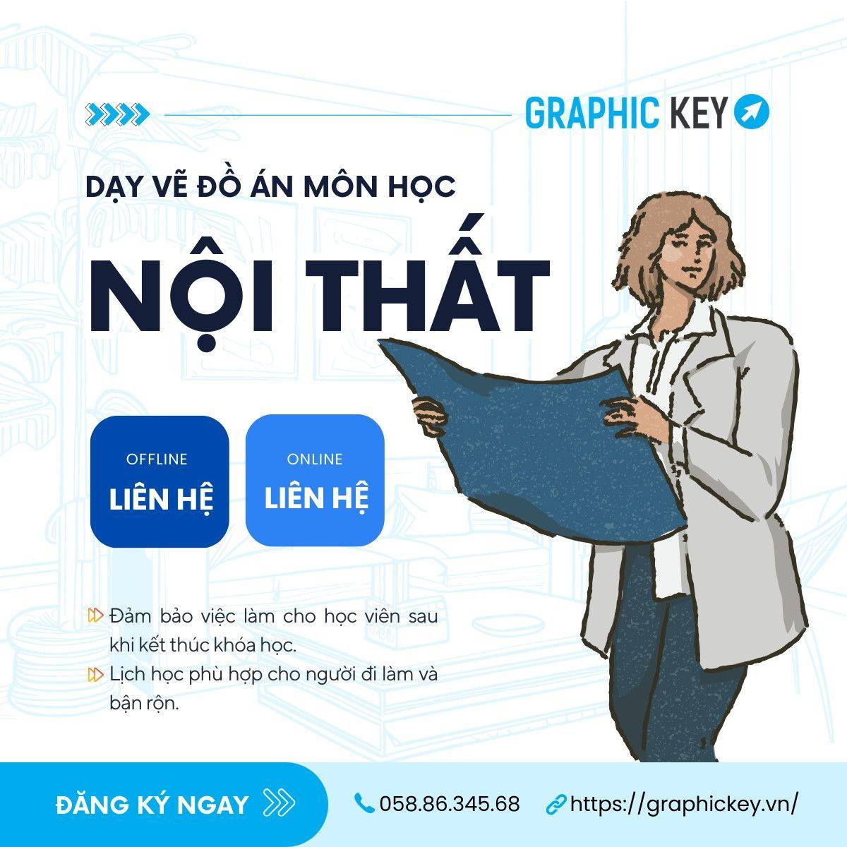 Dạy Vẽ Đồ Án Môn Nội Thất | Graphic Key