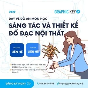 Dạy Vẽ Đồ Án Môn Sáng Tác Và Thiết Kế Đồ Đạc Nội Thất | Graphic Key