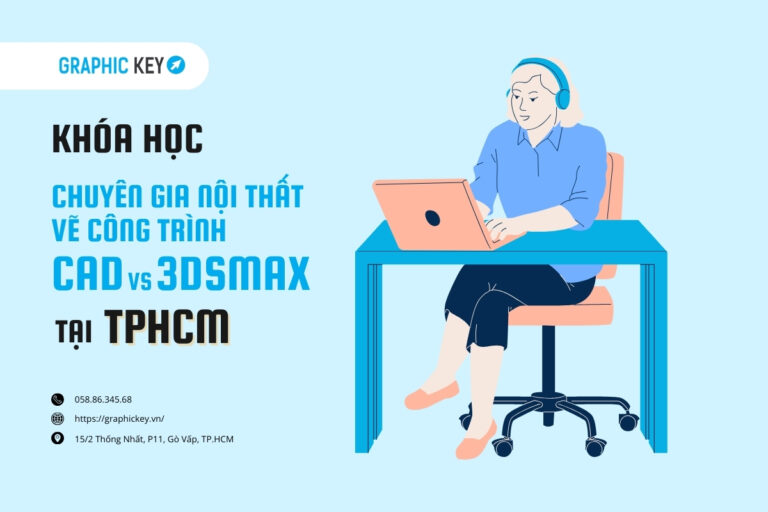 nội thất - vẽ công trình bằng CAD & 3DS MAX tại HCM