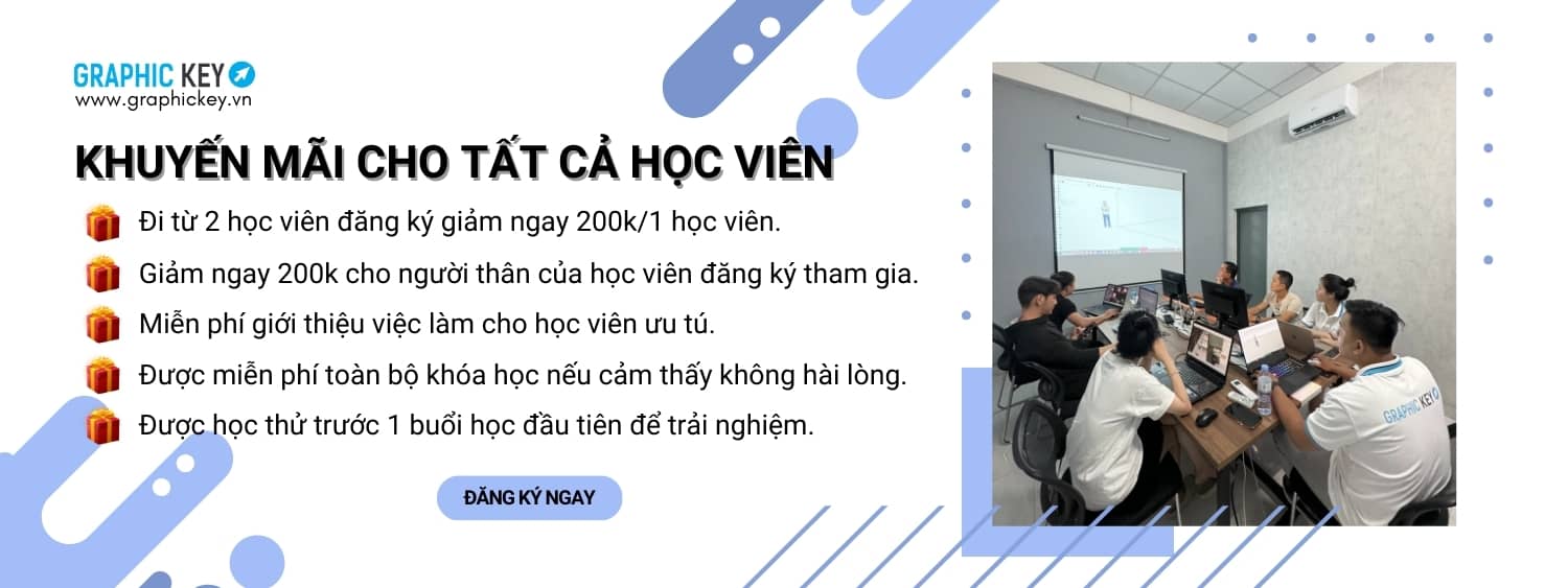 Khuyến Mãi Khi Đăng Ký Học Tại GraphicKey