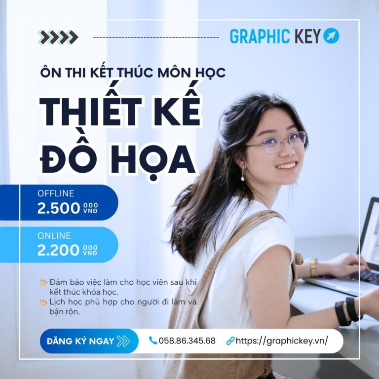 Ôn thi kết thúc môn thiết kế đồ họa tại Graphic Key