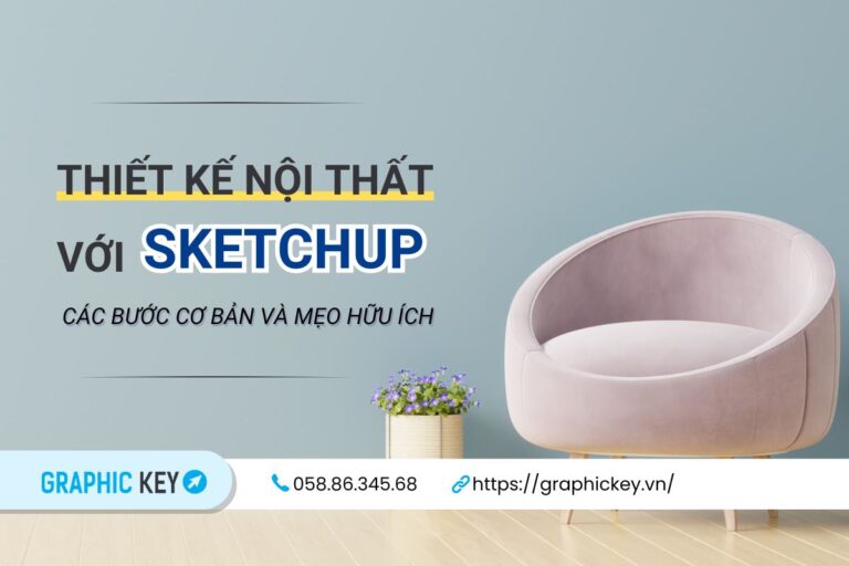 các bước cơ bản thiết kế nội thất với sketchup