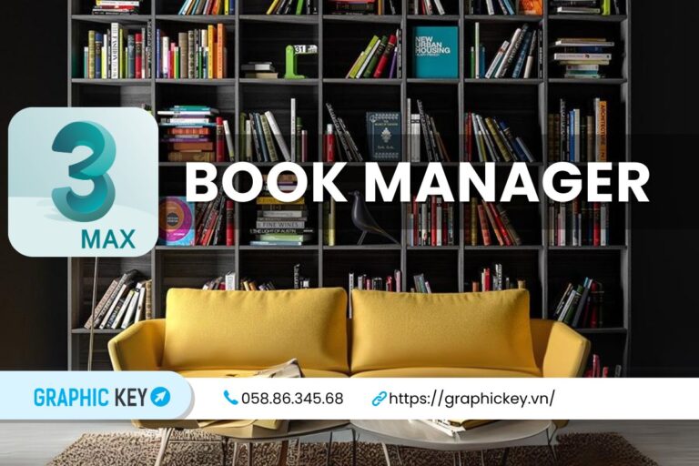 Plugin sắp xếp sách, nội thất trong 3DsMax
