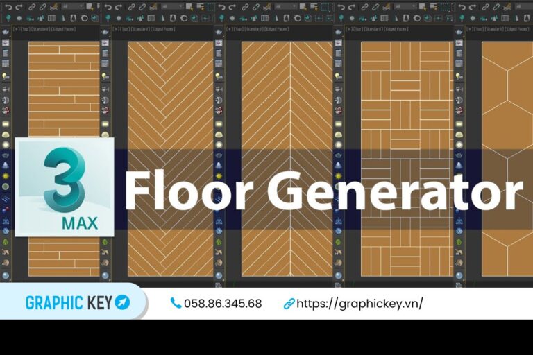 Plugin tạo sàn gỗ gạch trong 3DsMax