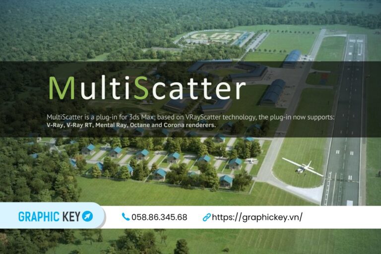 Plugin Multiscatter trong 3DsMax