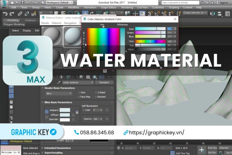 Plugin phản xạ và khúc xạ của nước trong 3DsMax