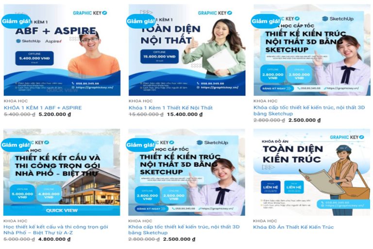 Graphic Key mang đến nhiều khóa học thiết kế nhà và nội thất chất lượng ở TPHCM