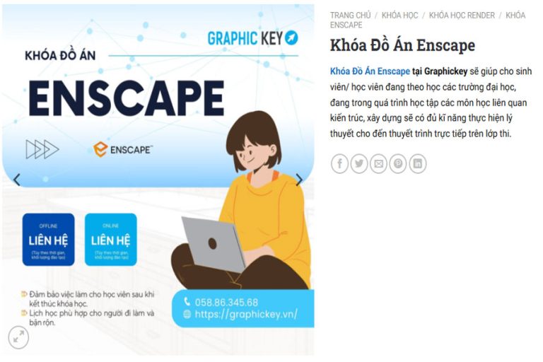 Khóa đồ án Enscape của Graphic Key