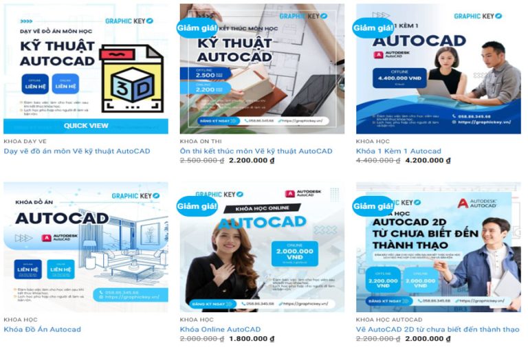 Khóa học AutoCAD tại Thủ Đức của Graphic Key