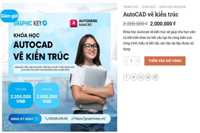 Khóa học AutoCAD TPHCM của Graphic Key