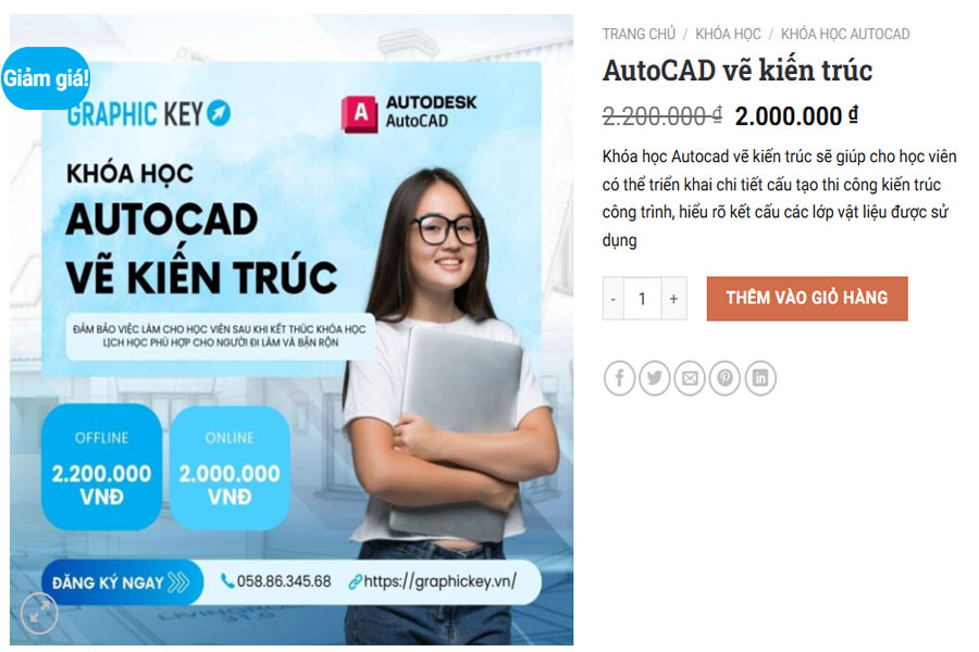 Khóa học AutoCAD TPHCM của Graphic Key