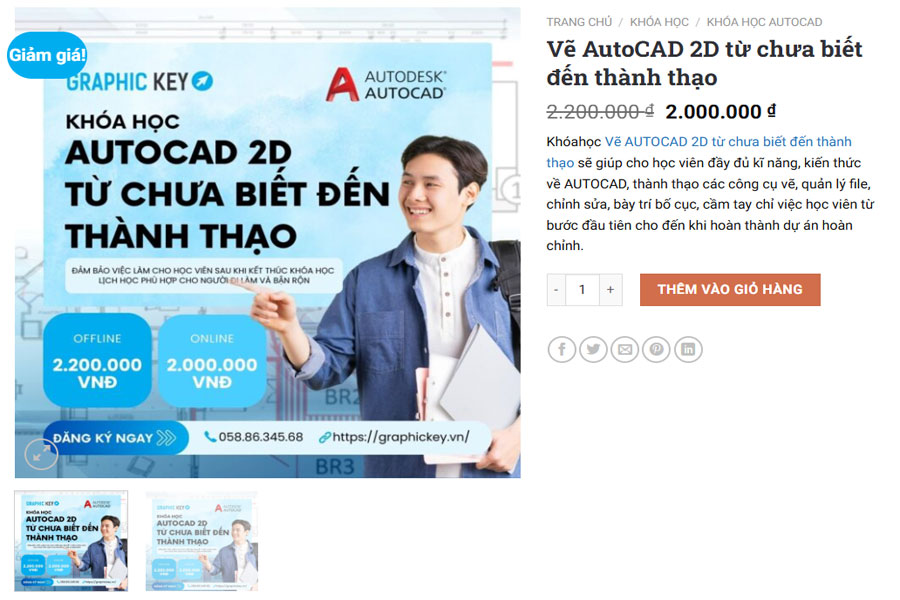 Khóa học làm quen với AutoCAD tại Graphic Key