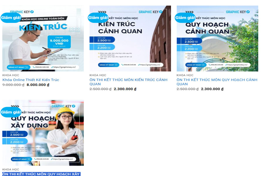 Khóa học online thiết kế kiến trúc của Graphic Key