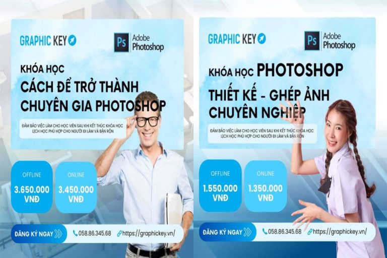 Các khóa học Photoshop Designer TPHCM của Graphic Key