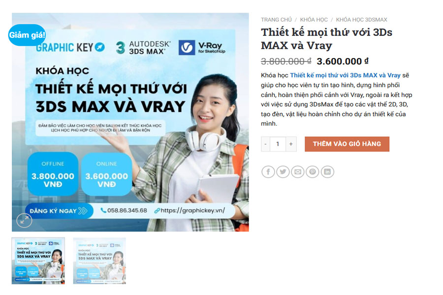 Khóa học 3Dsmax TPHCM chuyên nghiệp của Graphic Key