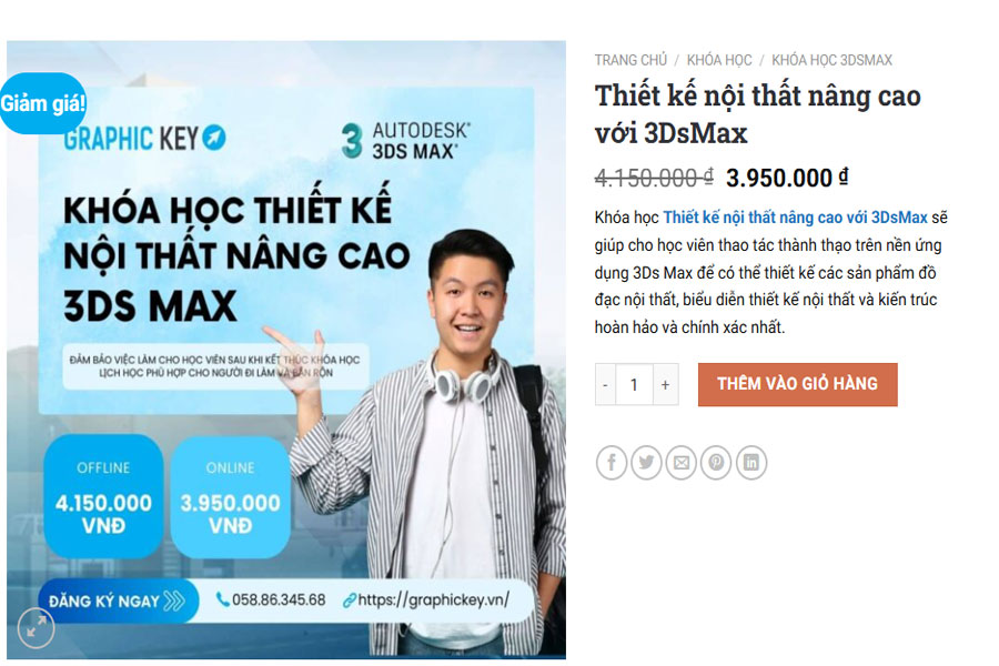 Khóa học 3Dsmax TPHCM tại Graphic Key được rất nhiều người quan tâm