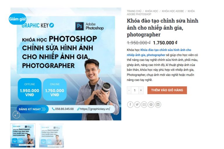 Khóa học Adobe Photoshop TPHCM của Graphic Key