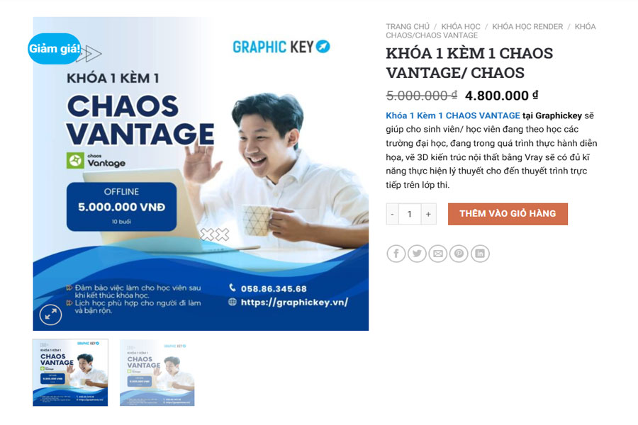 Khóa học Chaos Vantage TPHCM của Graphic Key