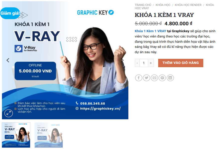 Khóa học Vrap TPHCM 1 kèm 1 của Graphic Key