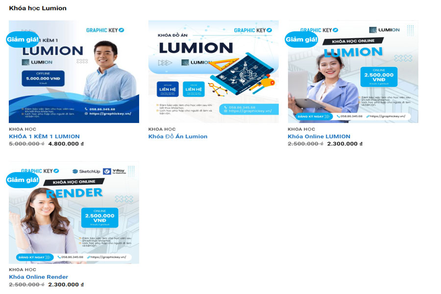 Hệ thống khóa học Lumion TPHCM của Graphic Key