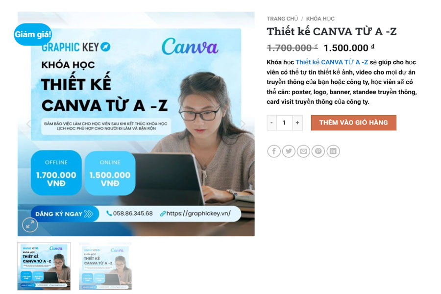 Khóa học Canva A - Z của trung tâm Graphic Key