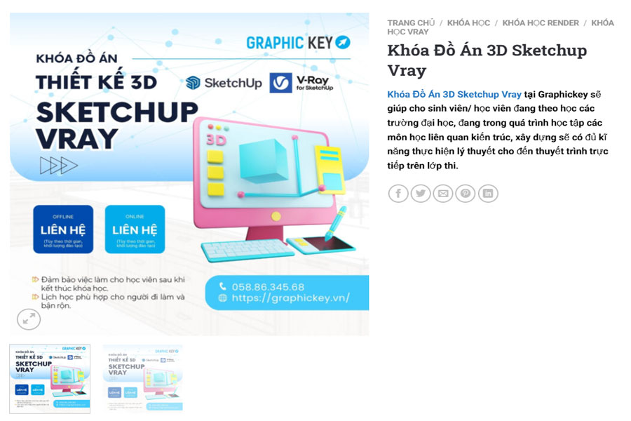 Khóa học đồ án Render tại Graphic Key