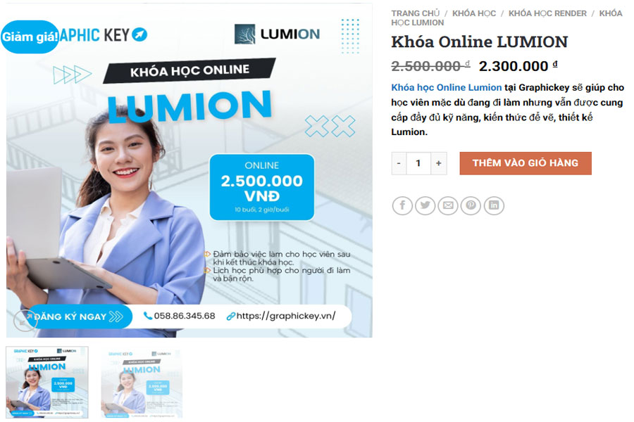 Khóa học Online Lumion của Graphic Key