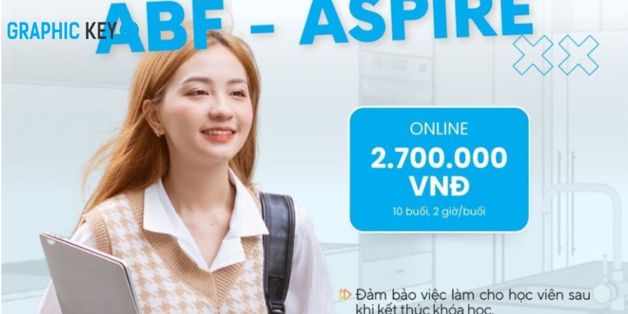 Graphic Key khai giảng khóa học ABF ASPIRE giảm 200k học phí