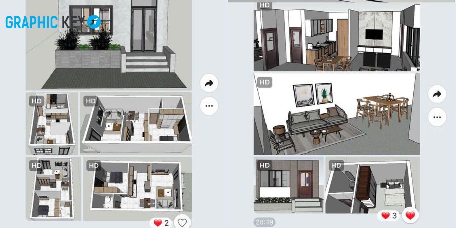 Buổi 2 học dựng hình ngoại thất