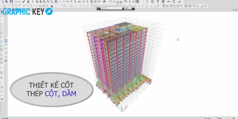 Buổi 6 sử dụng Etabs để tính toán cốt thép, dầm, cột và sàn