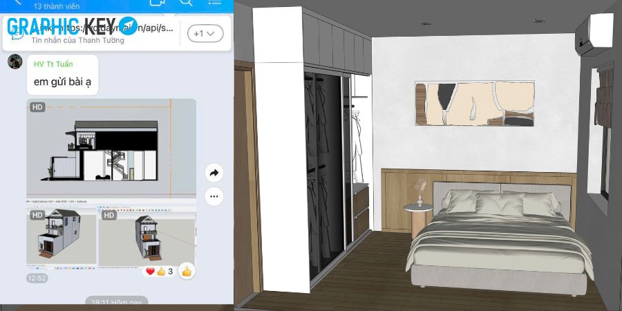 Sketchup vray là chương trình học vẽ mặt bằng thi công